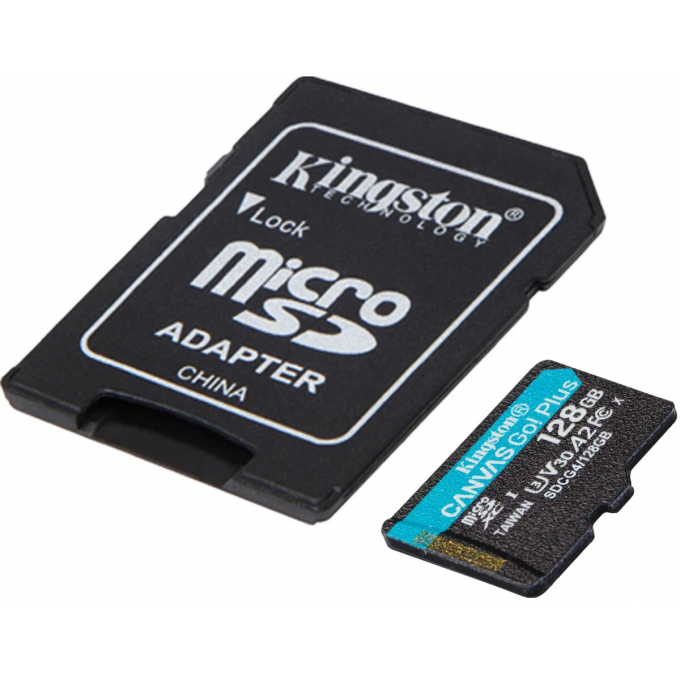 Карта памяти 128Gb MicroSD KINGSTON CANVAS GO! PLUS + SD адаптер () SDCG4/128GB Карта памяти 128Gb MicroSD KINGSTON CANVAS GO! PLUS + SD адаптер () SDCG4/128GB