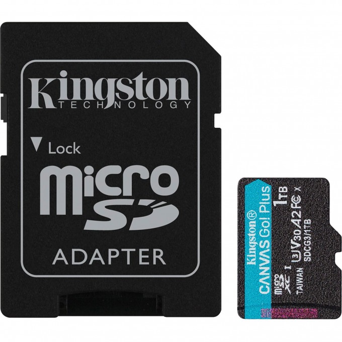 Карта памяти 1Tb MicroSD KINGSTON CANVAS GO! PLUS + SD адаптер () SDCG3/1TB Карта памяти 1Tb MicroSD KINGSTON CANVAS GO! PLUS + SD адаптер () SDCG3/1TB