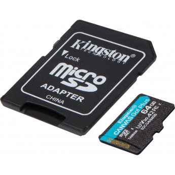 Карта памяти 64Gb MicroSD KINGSTON CANVAS GO! PLUS + SD адаптер (SDCG4/64GB) Карта памяти 64Gb MicroSD KINGSTON CANVAS GO! PLUS + SD адаптер (SDCG4/64GB)