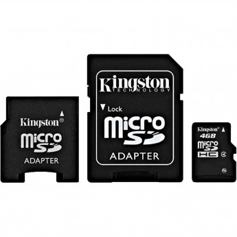 Карта памяти KINGSTON 4GB Class 4 SDHC SDC4-4GB-2ADP