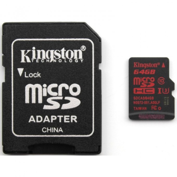 Карта памяти KINGSTON 64GB SDCA3-64GB 499093 Карта памяти KINGSTON 64GB SDCA3-64GB 499093