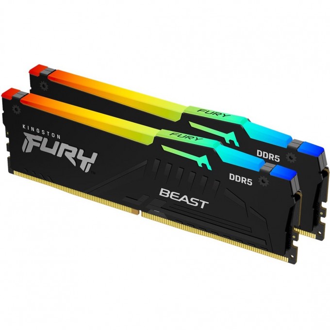Оперативная память 16Gb DDR5 5200MHz KINGSTON FURY BEAST RGB () (2x8Gb KIT) KF552C36BBEAK2-16 Оперативная память 16Gb DDR5 5200MHz KINGSTON FURY BEAST RGB () (2x8Gb KIT) KF552C36BBEAK2-16