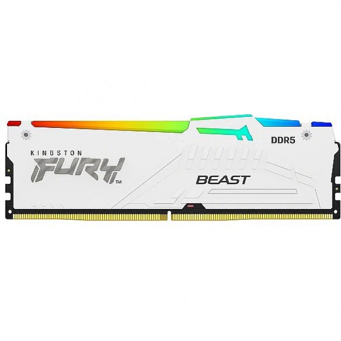 Оперативная память 16Gb DDR5 5200MHz KINGSTON FURY BEAST WHITE RGB () KF552C40BWA-16 Оперативная память 16Gb DDR5 5200MHz KINGSTON FURY BEAST WHITE RGB () KF552C40BWA-16