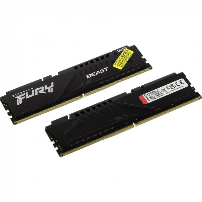 Оперативная память 16Gb DDR5 5600MHz KINGSTON FURY BEAST () (2x8Gb KIT) KF556C40BBK2-16 Оперативная память 16Gb DDR5 5600MHz KINGSTON FURY BEAST () (2x8Gb KIT) KF556C40BBK2-16