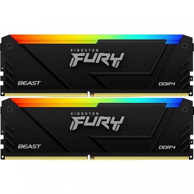 Оперативная память 32Gb DDR4 2666MHz KINGSTON FURY BEAST RGB () (2x16Gb KIT) KF426C16BB2AK2/32 Оперативная память 32Gb DDR4 2666MHz KINGSTON FURY BEAST RGB () (2x16Gb KIT) KF426C16BB2AK2/32