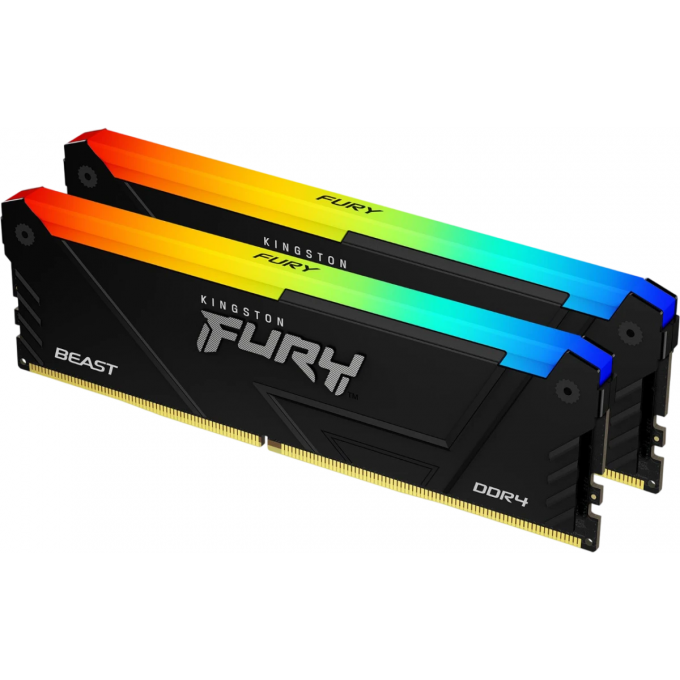 Оперативная память 32Gb DDR4 3200MHz KINGSTON FURY BEAST RGB () (2x16Gb KIT) KF432C16BB12AK2/32WP