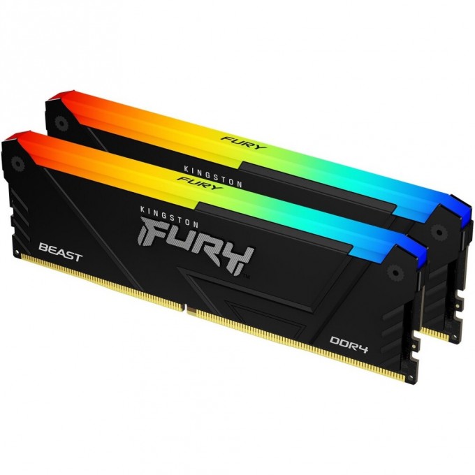 Оперативная память 32Gb DDR4 3600MHz KINGSTON FURY BEAST RGB () (2x16Gb KIT) KF436C18BB2AK2/32 Оперативная память 32Gb DDR4 3600MHz KINGSTON FURY BEAST RGB () (2x16Gb KIT) KF436C18BB2AK2/32