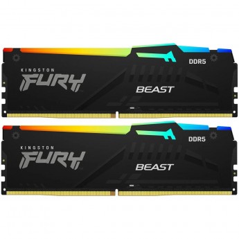 Оперативная память 32Gb DDR5 5200MHz KINGSTON FURY BEAST RGB (KF552C36BBEAK2-32) (2x16Gb KIT)