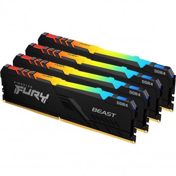 Оперативная память 64Gb DDR4 2666MHz KINGSTON FURY BEAST RGB (KF426C16BB12AK4/64) (4x16Gb KIT)