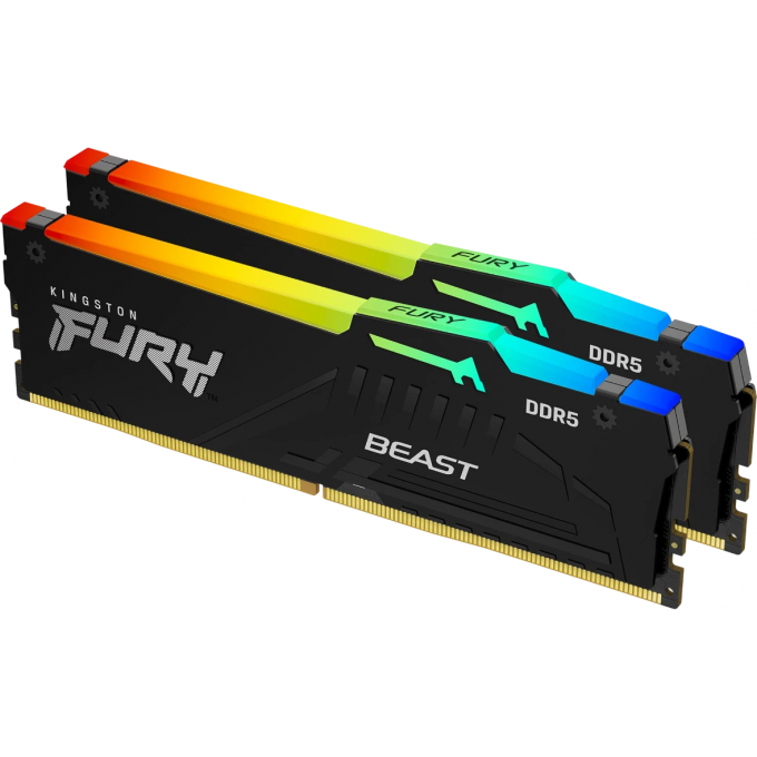 Оперативная память 64Gb DDR5 5600MHz KINGSTON FURY BEAST RGB () (2x32Gb KIT) KF556C40BB2AK2-64 Оперативная память 64Gb DDR5 5600MHz KINGSTON FURY BEAST RGB () (2x32Gb KIT) KF556C40BB2AK2-64