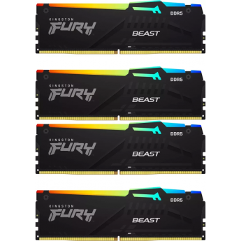 Память оперативная KINGSTON FURY BEAST RGB XMP 128GB 5600MT/s DDR5 CL40 DIMM (Kit of 4)