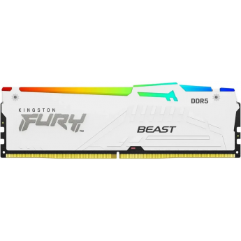 Память оперативная KINGSTON FURY BEAST WHITE RGB EXPO 16GB 6400MT/s DDR5 CL32 DIMM