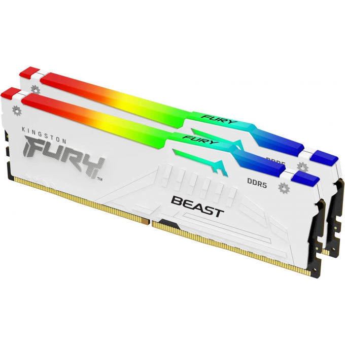 Память оперативная KINGSTON FURY BEAST WHITE RGB EXPO 32GB 6000MT/s DDR5 CL30 DIMM (Kit of 2) KF560C30BWEAK2-32 Память оперативная KINGSTON FURY BEAST WHITE RGB EXPO 32GB 6000MT/s DDR5 CL30 DIMM (Kit of 2) KF560C30BWEAK2-32