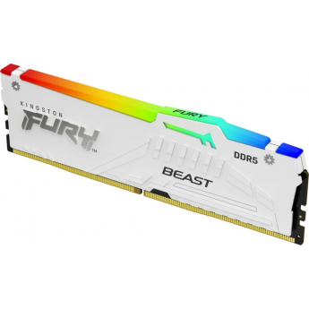 Память оперативная KINGSTON FURY BEAST WHITE RGB XMP 16GB 5600MT/s DDR5 CL40 DIMM Память оперативная KINGSTON FURY BEAST WHITE RGB XMP 16GB 5600MT/s DDR5 CL40 DIMM