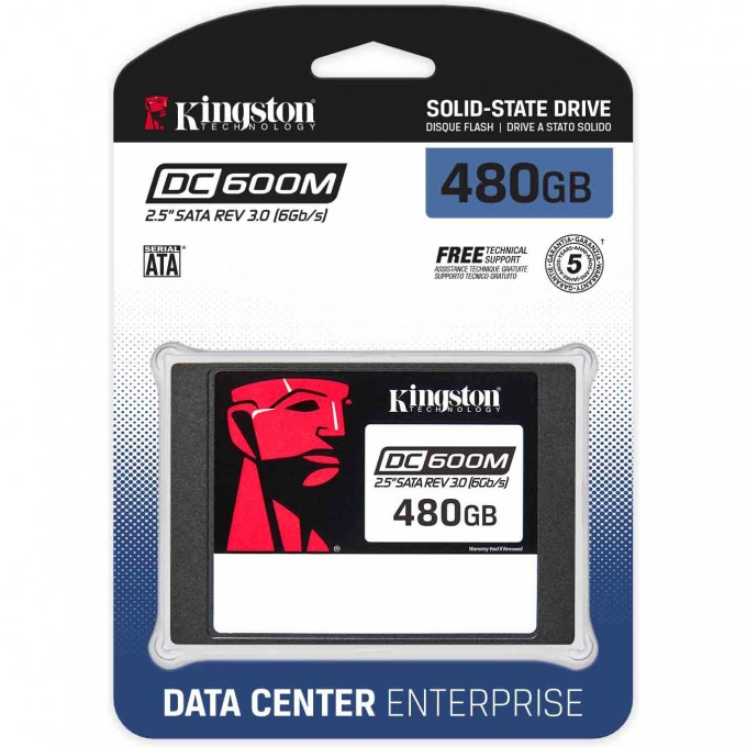 SSD накопитель KINGSTON DC600M 480ГБ, 2.5", SATA III SEDC600M/480G SSD накопитель KINGSTON DC600M 480ГБ, 2.5", SATA III SEDC600M/480G